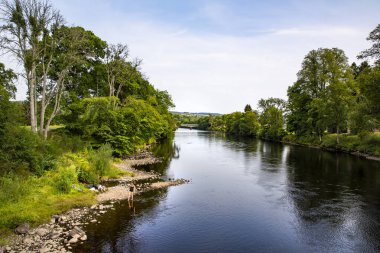 Pitlochry, a walk along the River Tummel in the heart of Perthshire, Scotland