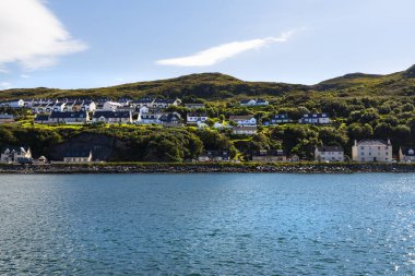 Mallaig, İskoçya 'daki liman manzarası
