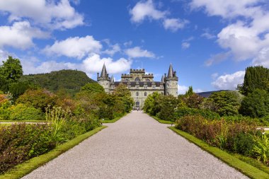 INVERARAY, SCOTLAND 2022, August 20: The Inveraray Castle. An Iconic Scottish Visitor Attraction in Argyll clipart