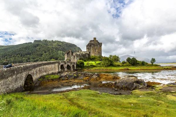 Hermosa Vista Del Castillo Eilean Donan Escocia — Foto de Stock