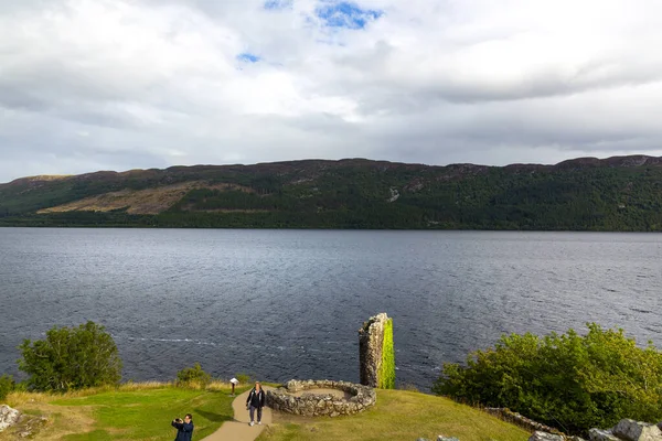 Ruínas Castelo Urquhart Longo Loch Ness Escócia Grã Bretanha — Fotografia de Stock