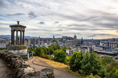 İskoçya, Calton Hill 'den Edinburgh şehrinin hava görüntüsü