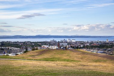 İskoçya, Calton Hill 'den Edinburgh şehrinin hava görüntüsü