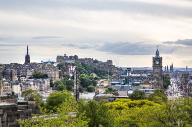 İskoçya, Calton Hill 'den Edinburgh şehrinin hava görüntüsü
