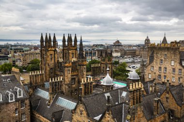 Edinburgh şehri panoraması. Edinburgh İskoçya 'nın başkentidir.