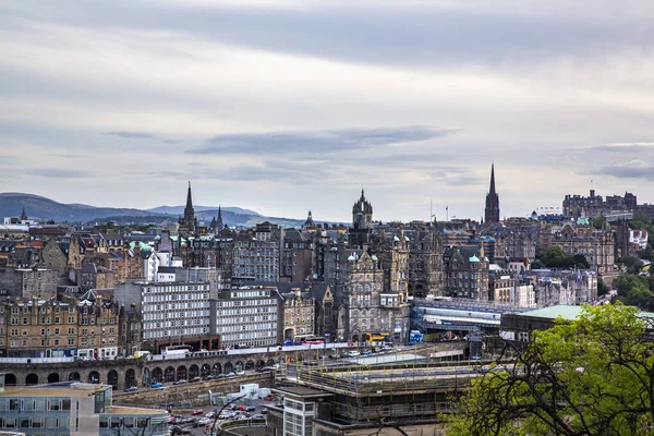 stock image Aerial view of the city of Edinburgh from Calton Hill, Scotland