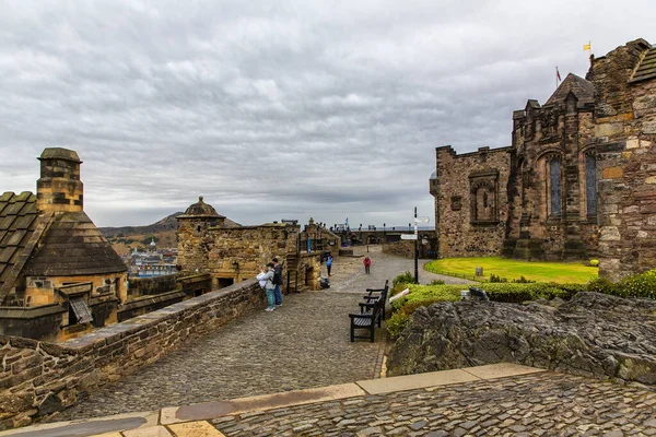 Эдинбурб Скотландия Августа Эдинбургский Замок Древняя Крепость Своего Положения Вершине — стоковое фото