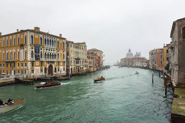 Evocative Image Grand Canal Venice Cloudy Day — Stock Photo, Image