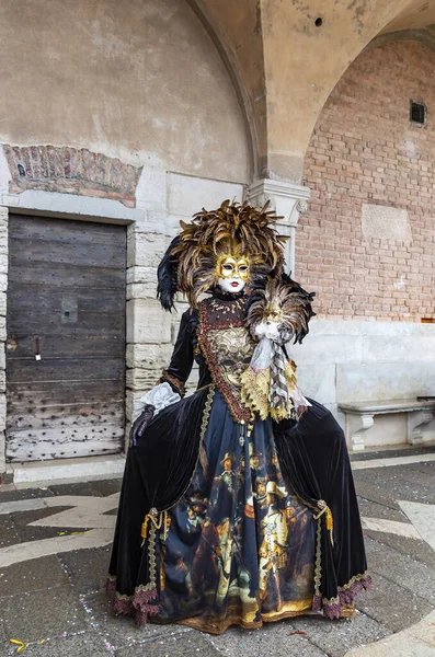 Великолепная Леди Маске Венецианского Карнавала Италия — стоковое фото
