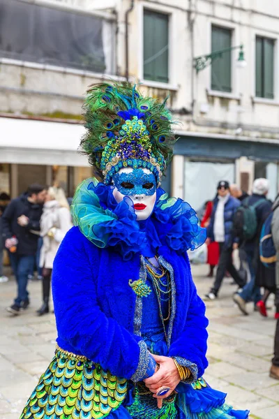 Hermosas Máscaras Dama Durante Carnaval Venecia Italia — Foto de Stock