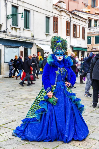 Beaux Masques Dame Pendant Carnaval Venise Italie — Photo