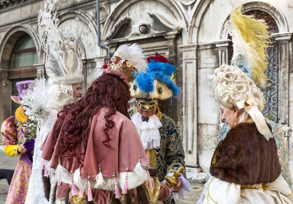 Máscaras Carnaval Campo San Zaccaria Veneza Italia — Fotografia de Stock