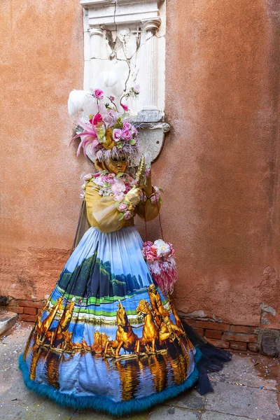 Hermosas Máscaras Dama Durante Carnaval Venecia Italia — Foto de Stock