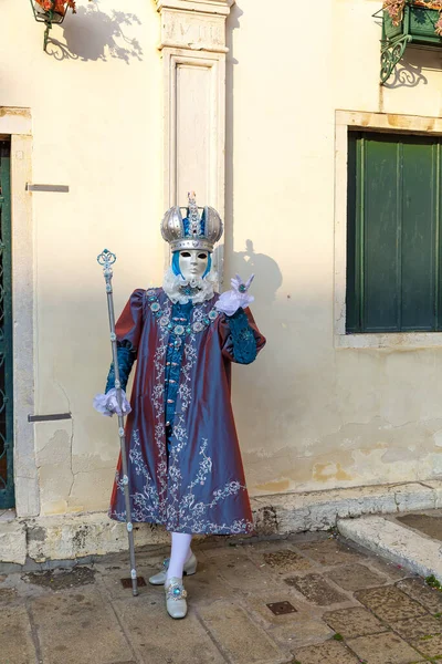 Mooie Carnavalsmaskers Campo San Zaccaria Venetië Italië — Stockfoto