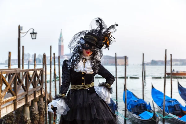 Великолепное Изображение Карнавальных Масок Riva Degli Schiavoni Венице Италия — стоковое фото