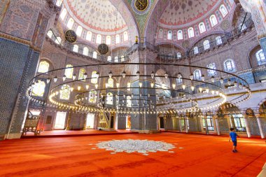 İstanbul, Türkiye 'deki Yeni Cami Camii' nin güzel manzarası