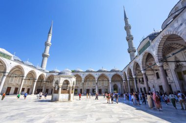İstanbul 'daki Mavi Cami olarak bilinen Sultanahmet Camii' nin güzel manzarası