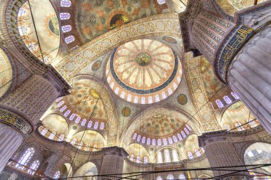 İstanbul 'daki Mavi Cami olarak bilinen Sultanahmet Camii' nin güzel manzarası