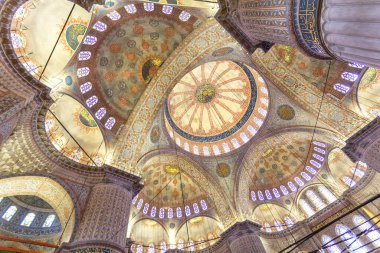 İstanbul 'daki Mavi Cami olarak bilinen Sultanahmet Camii' nin güzel manzarası