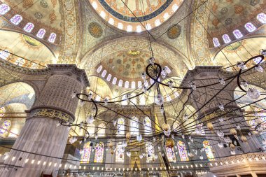 İstanbul 'daki Mavi Cami olarak bilinen Sultanahmet Camii' nin güzel manzarası