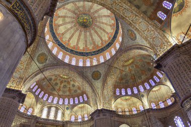 İstanbul 'daki Mavi Cami olarak bilinen Sultanahmet Camii' nin güzel manzarası