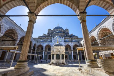 İstanbul, Türkiye 'deki Yeni Cami Camii' nin güzel manzarası