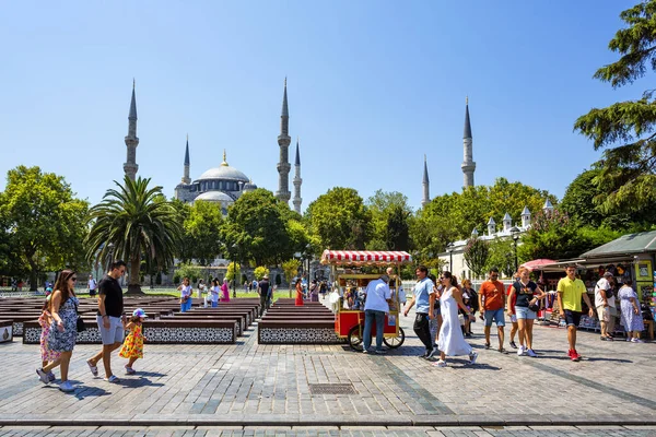 Istanbul Türkei 2023 August Schöne Ansicht Der Außenseite Der Blauen — Stockfoto