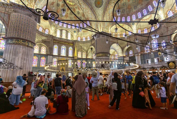 Istanbul Turkiye 2023 Augusztus Gyönyörű Kilátás Sultanahmet Camii Más Néven — Stock Fotó