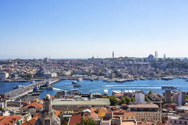 Beyoğlu 'ndaki ünlü Galata Kulesi' nden İstanbul 'un hava manzarası