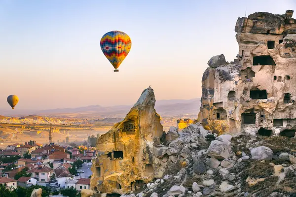 Balloon Flight Great Tourist Attraction Cappadocia Cappadocia Known Worldwide Best — Stock Photo, Image