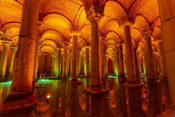Istanbul Turkiye 2023 August Interior View Famous Underground Basilica Cistern Stock Photo