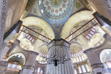 İstanbul 'daki Mavi Cami olarak bilinen Sultanahmet Camii' nin güzel manzarası