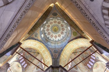 İstanbul 'daki Mavi Cami olarak bilinen Sultanahmet Camii' nin güzel manzarası