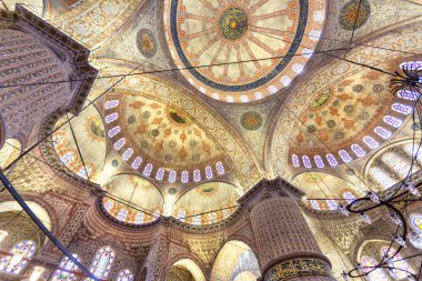 İstanbul 'daki Mavi Cami olarak bilinen Sultanahmet Camii' nin güzel manzarası