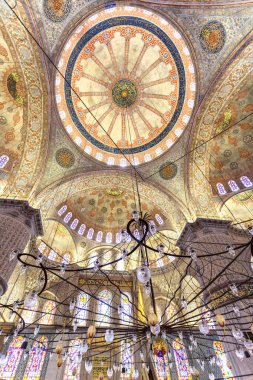 İstanbul 'daki Mavi Cami olarak bilinen Sultanahmet Camii' nin güzel manzarası