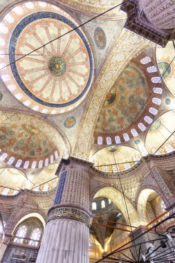 İstanbul 'daki Mavi Cami olarak bilinen Sultanahmet Camii' nin güzel manzarası