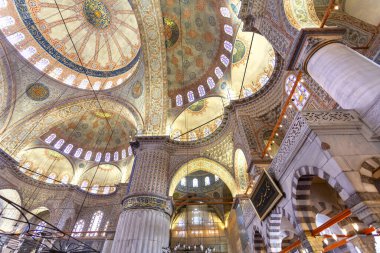 İstanbul 'daki Mavi Cami olarak bilinen Sultanahmet Camii' nin güzel manzarası