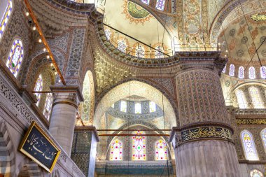İstanbul 'daki Mavi Cami olarak bilinen Sultanahmet Camii' nin güzel manzarası
