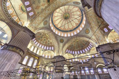 İstanbul 'daki Mavi Cami olarak bilinen Sultanahmet Camii' nin güzel manzarası