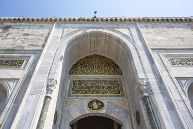 İstanbul, Türkiye 'deki ünlü Topkapı Sarayı' nın güzel manzarası
