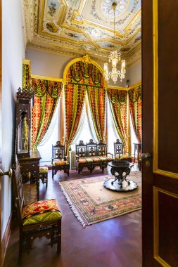 İSTANBUL, TURKEY 2023 Ağustos 03: İstanbul 'daki ünlü Topkapı Sarayı' nın güzel manzarası