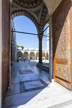 İSTANBUL, TURKEY 2023, Ağustos 04: Süleyman Camii, Süleyman Camii 'nin İstanbul, Türkiye' deki güzel manzarası
