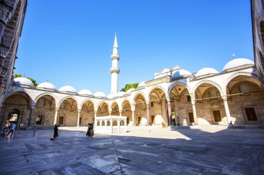 İSTANBUL, TURKEY 2023, Ağustos 04: Süleyman Camii, Süleyman Camii 'nin İstanbul, Türkiye' deki güzel manzarası