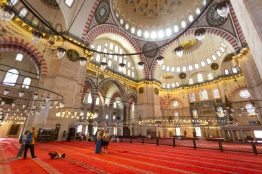İSTANBUL, TURKEY 2023, Ağustos 04: Süleyman Camii, Süleyman Camii 'nin İstanbul, Türkiye' deki güzel manzarası