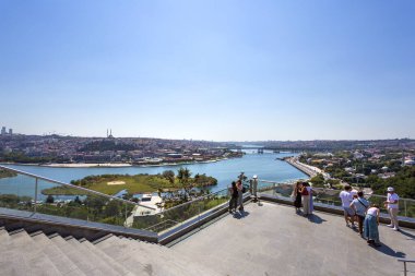 İSTANBUL, TURKEY 2023, Ağustos 04: İstanbul 'un ünlü Pierre Loti Tepesi manzarası