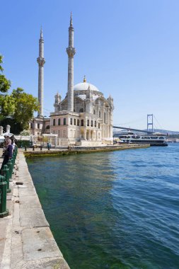 İstanbul 'daki Ortakoy Camii' nin güzel dış cephesi, Türkiye