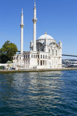 İstanbul 'daki Ortakoy Camii' nin güzel dış cephesi, Türkiye