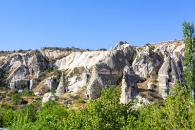 Goreme, Cappadocia, Türkiye 'deki ünlü açık hava müzesi.
