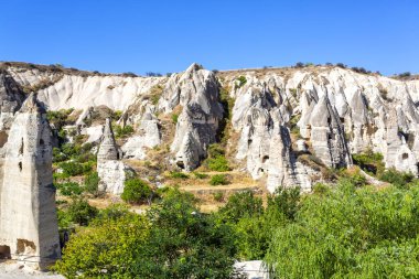 Goreme, Cappadocia, Türkiye 'deki ünlü açık hava müzesi.