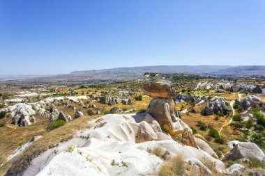 Devrent Valley, Cappadocia, Nevsehir, Türkiye 'deki Three Graces, rock Hills